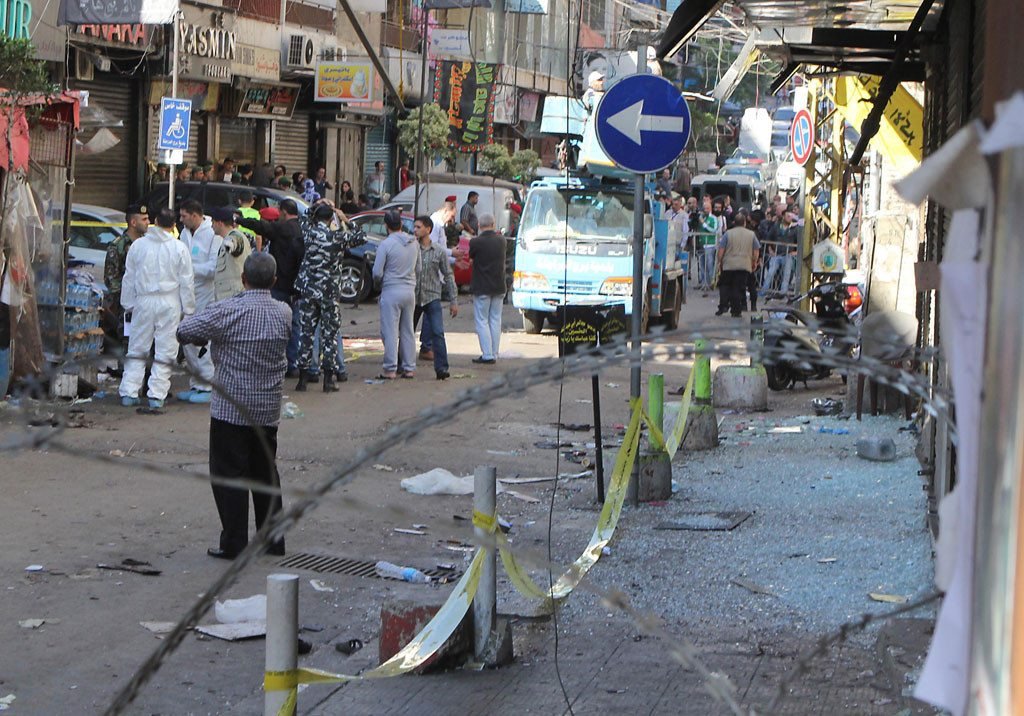 The aftermath of the attack in Bourj el-Barajneh, which claimed the lives of 43 people
