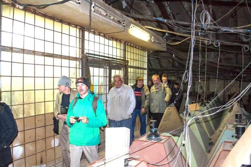 TEPA 2015 guests touring the CRD Aragats research station cosmic ray particle detector array