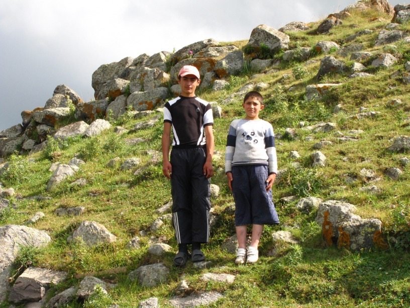 My hiking guides, Antranig and Hampartsoum, Hnaberd village (near Aparan, Gegharkunik province)