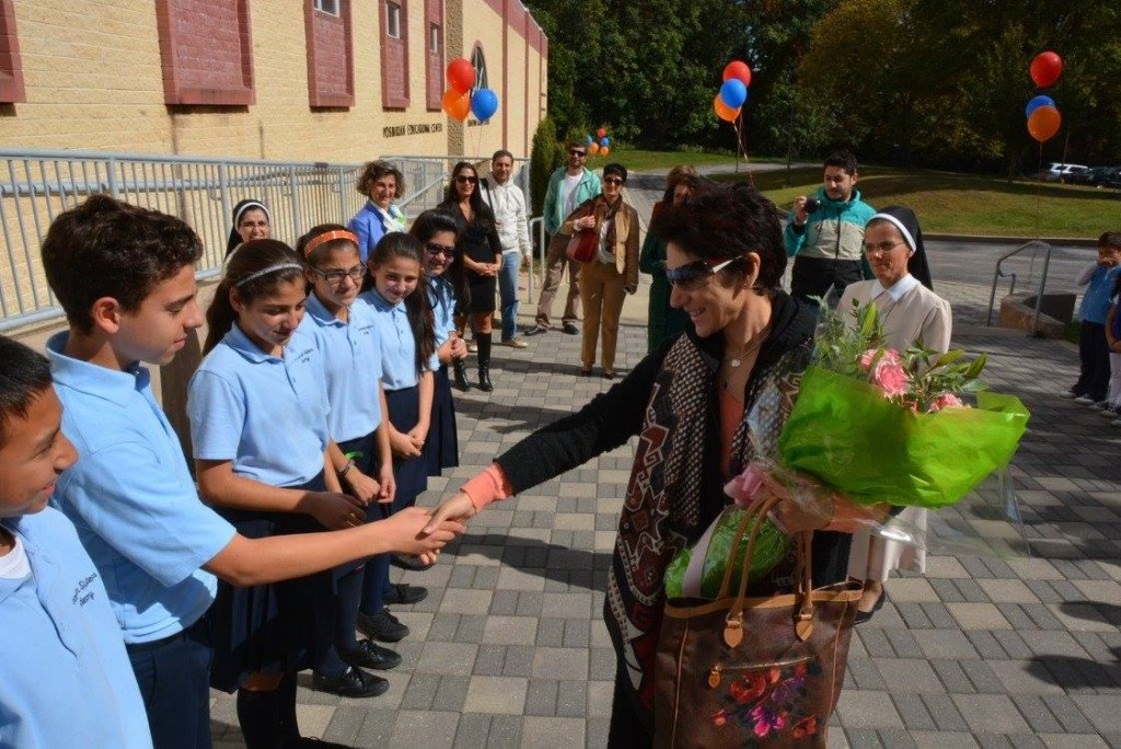 Nune Yesayan visited the Armenian Sisters’ Academy in Radnor on Oct. 15