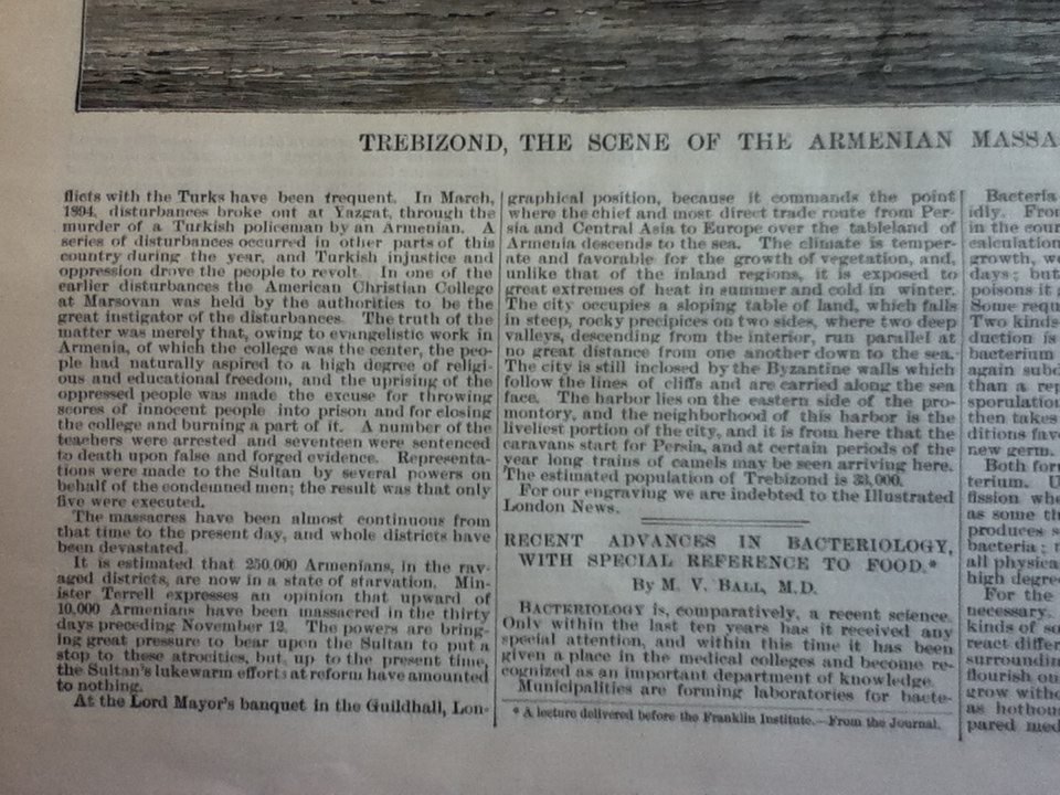 'The Massacres in Armenia,' - Scientific American SupplementNov. 30, 1895 issue