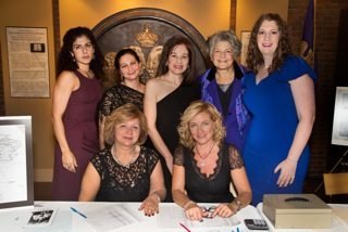 Event chair Nicole Babikian and event committee members (seated, L-R) Vartus Varadian and Rita Bejakian; (standing, L-R) Lorky Libaridian, Lalig Musserian, Nicole, Ruth Thomasian, and Tsoleen Sarian (Photo: Winslow Martin)