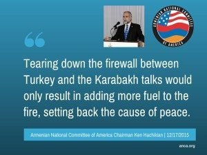 Response from ANCA Chairman Ken Hachikian regarding U.S. Ambassador Daniel Baer's remarks citing Turkey's ‘valuable’ role in Nagorno-Karabagh peace talks.