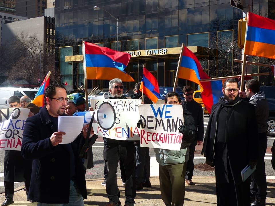 On Feb. 26, the ANC of New York together with more than 60 activists from around the state gathered in front of the Permanent Mission of Azerbaijan