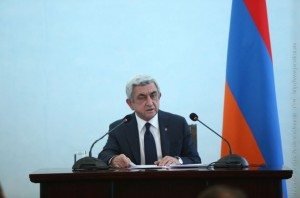 Sarkisian delivering his remarks on April 4 (photo: president.am)