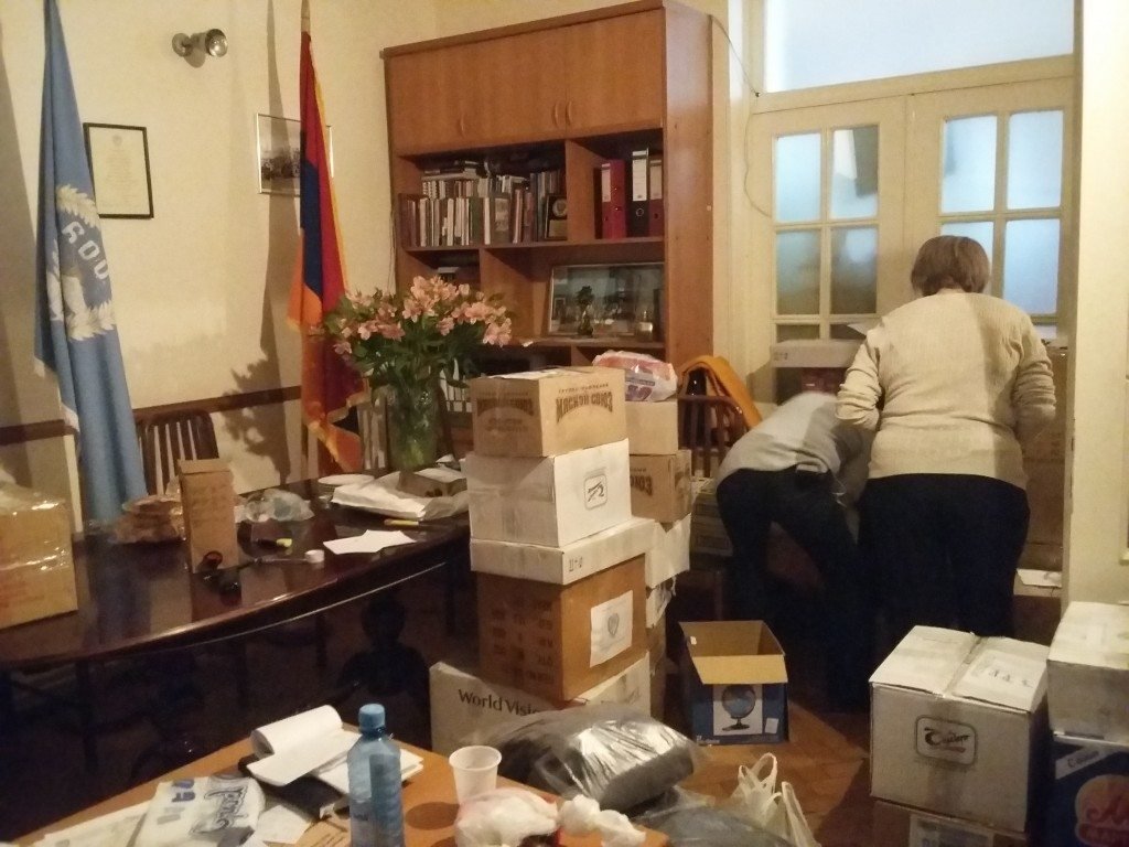 ARS Artsakh members hard at work in their office (Photo: ARS CEB)