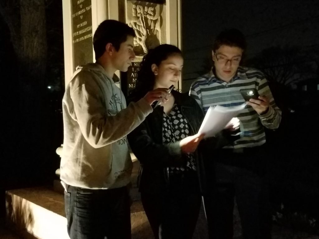 AYF members read the names of 101 Armenian intellectuals arrested on April 24, 1915.