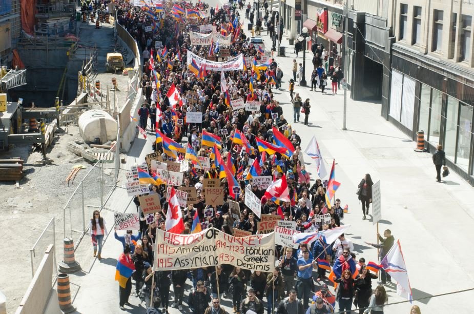 A scene from the Armenian Genocide commemoration in Ottawa (Photo: Ishkhan Ghazarian)