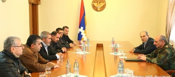 An ARF delegation met with NKR President Bako Sahakyan on April 6. (Photo: Official NKR President website)