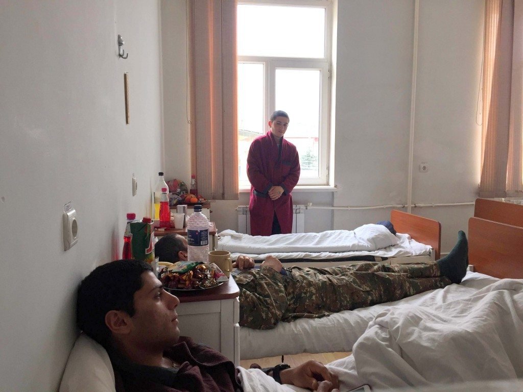 Wounded NKR servicemen recuperate at the military hospital in Stepanakert (Photo: Ani Avetyan/The Armenian Weekly)