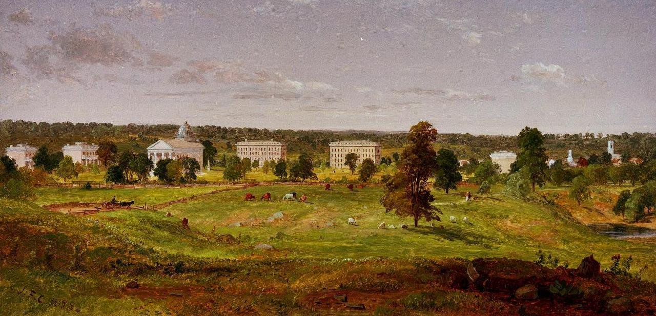 University of Michigan (Artist: Jasper Francis Cropsey, 1855)