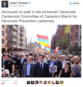 Trudeau tweeted this picture from the ‘March for Humanity’ in Montreal last May. (Photo: Justin Trudeau/Twitter)