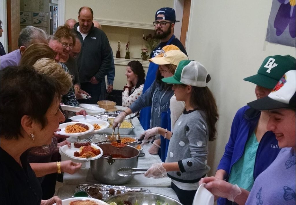 North Andover AYF ‘Sassoon’ members serving spaghetti