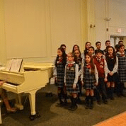 Students of the Armenian Sisters Academy singing Armenian songs (Photo: Alec Balian)
