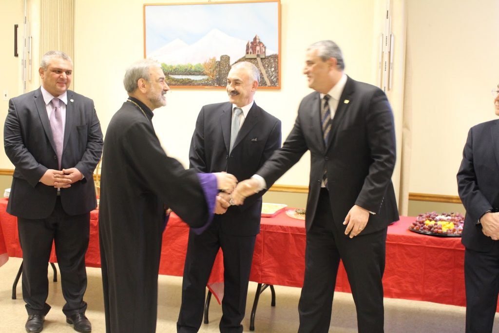 Organized by the New Jersey Dro Gomideh, the group welcomed the ambassador with a reception in the church hall before services and the program.