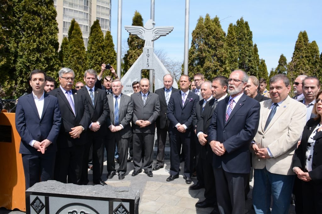 The 11-foot-tall monument that was unveiled on the front lawn of the Armenian Community Center, will stand to observe the memory of the 1.5 million victims of the Armenian Genocide.