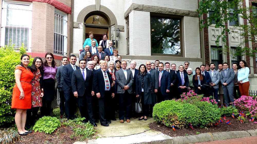 ANCA leaders, friends and supporters with the Aramian and Saghdejian families at the opening of The Aramian House in Washington DC, which serves as the permanent home for the ANCA’s Hovig Apo Saghdejian Capital Gateway and Leo Sarkisian Internship Programs