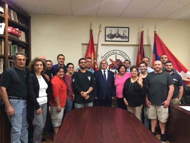 NKR MP Lernik Hovhannisyan with members of the Providence Armenian community