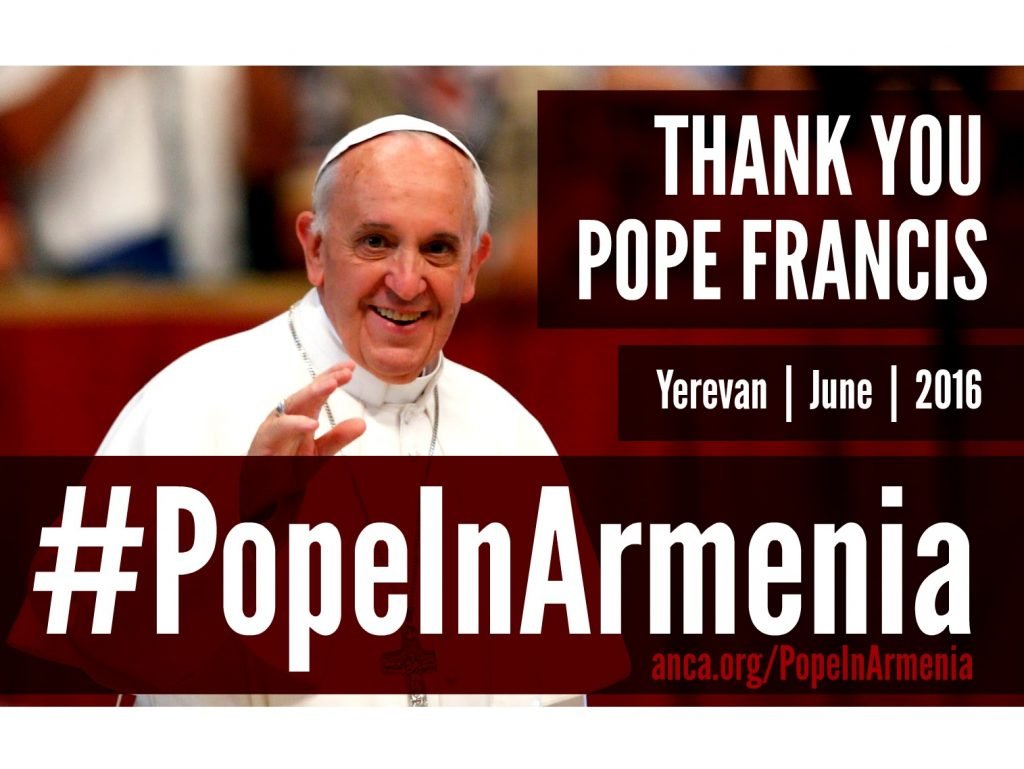 ANCA Graphic of Pope in Armenia  (Photo: AP/Riccardo De Luca)