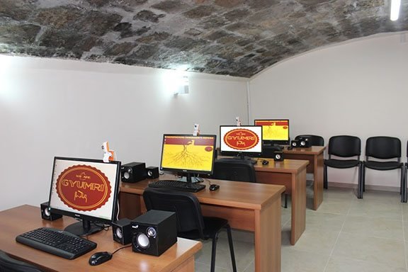 A view of the center's computer lab