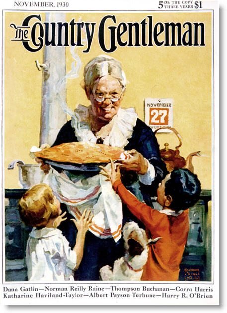 Norman Rockwell’s 'Thanksgiving Pie' was on the cover of Country Gentleman in 1930. 