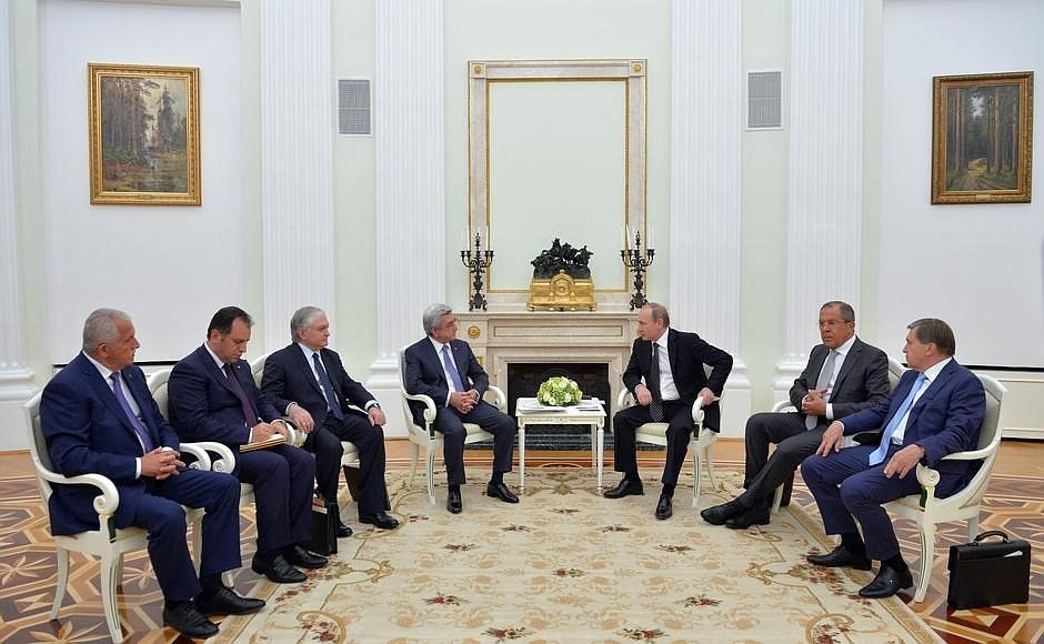 Armenian President Serge Sarkisian, who is on a working visit in Russia, met with Russian President Vladimir Putin on Aug. 10. (Photo: kremlin.ru)