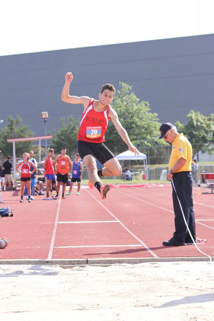 Shant Maroukhian wins the long jump