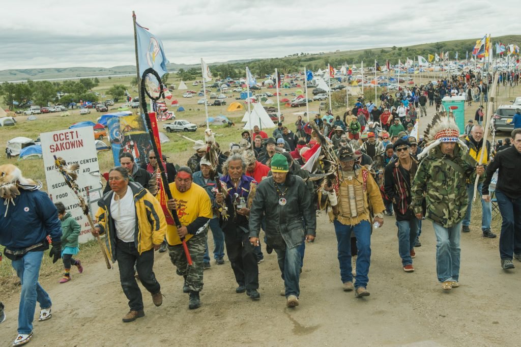 A scene from the Standing Rock Pipeline Protest In North Dakota (Photo: Andrew Cullen/Reuters)