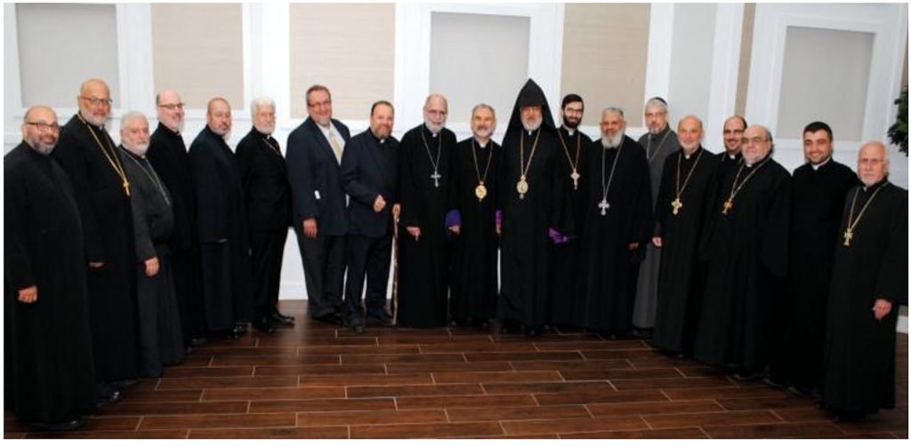 Der Gomidas with attending clergy 