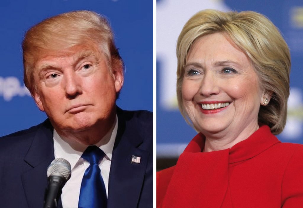 Presidential candidates Donald Trump (L) and Hillary Clinton (R)