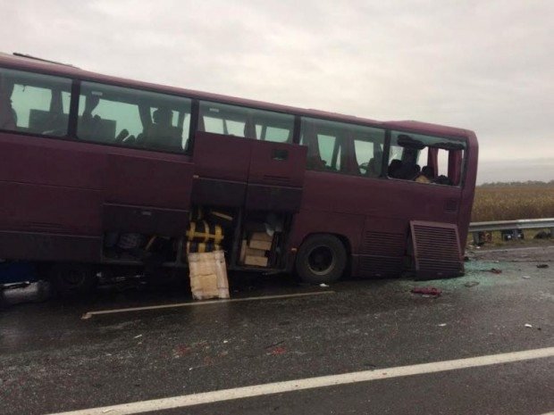 The bus, which was involved in the accident (Photo: news.am)