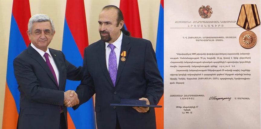 On Sept. 20, by the decree of the Republic of Armenia’s President Serge Sarkisian, Hejinian was awarded the Medal of Gratitude.