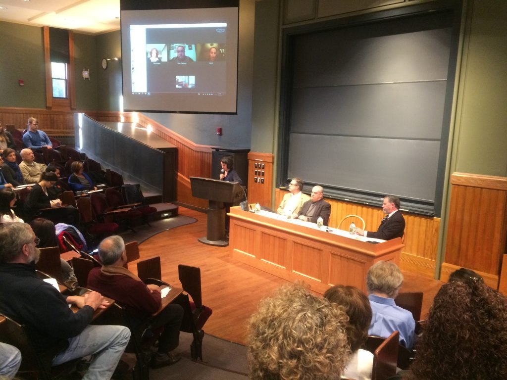 A scene from the 'The Armenian Parliamentary Elections in April, 2017: How can the Diaspora engage in Armenia's Democratic Evolution' panel at Harvard University (Photo: Judith Saryan)